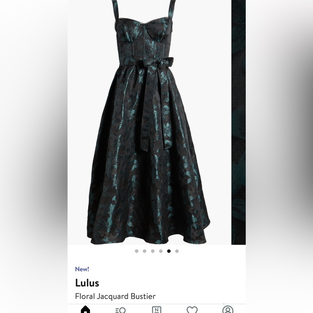 NWT Lulus Floral Jacquard Dress (Size Small)